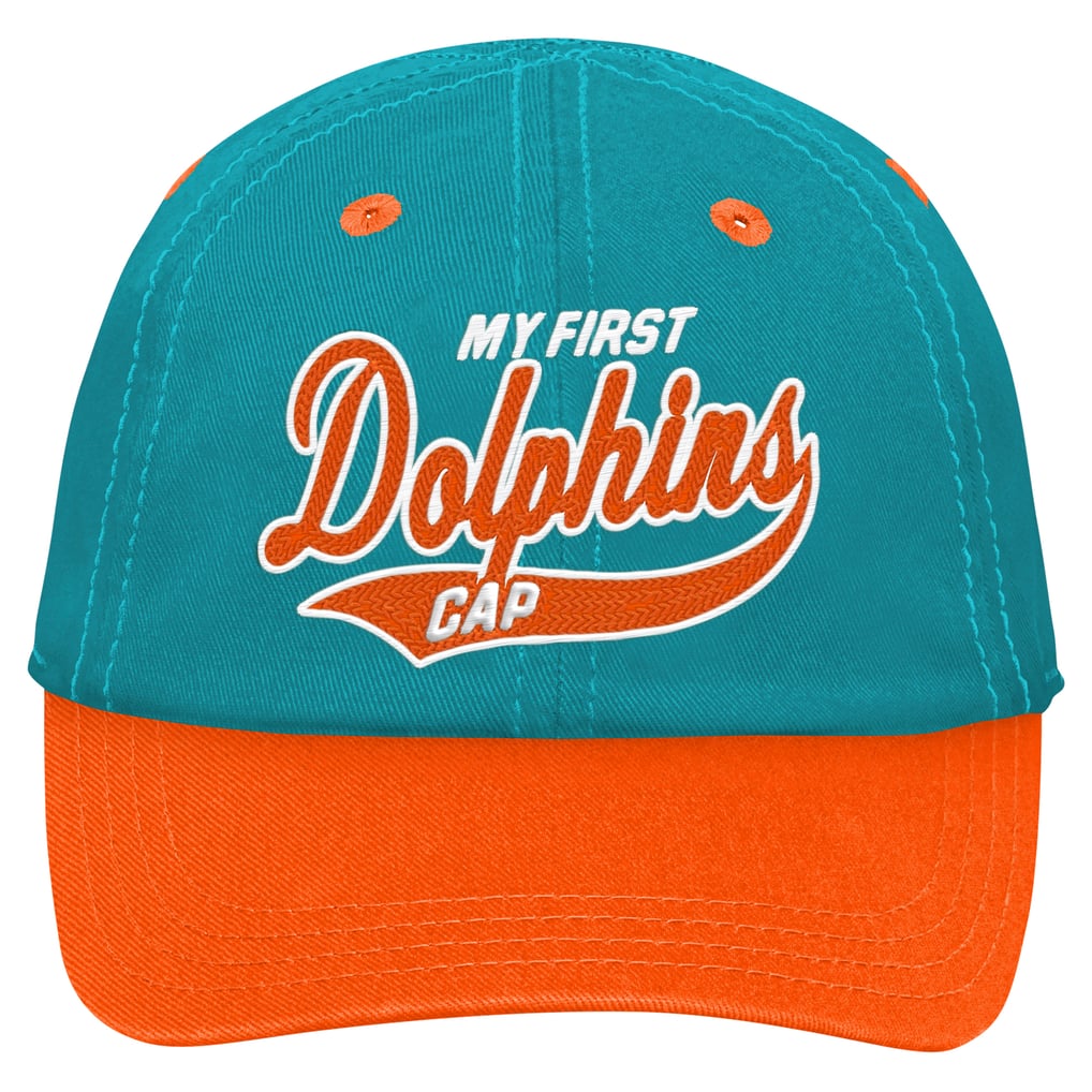 Miami Dolphins Infant My First Tail Sweep Slouch Flex Hat - Aqua/Orange